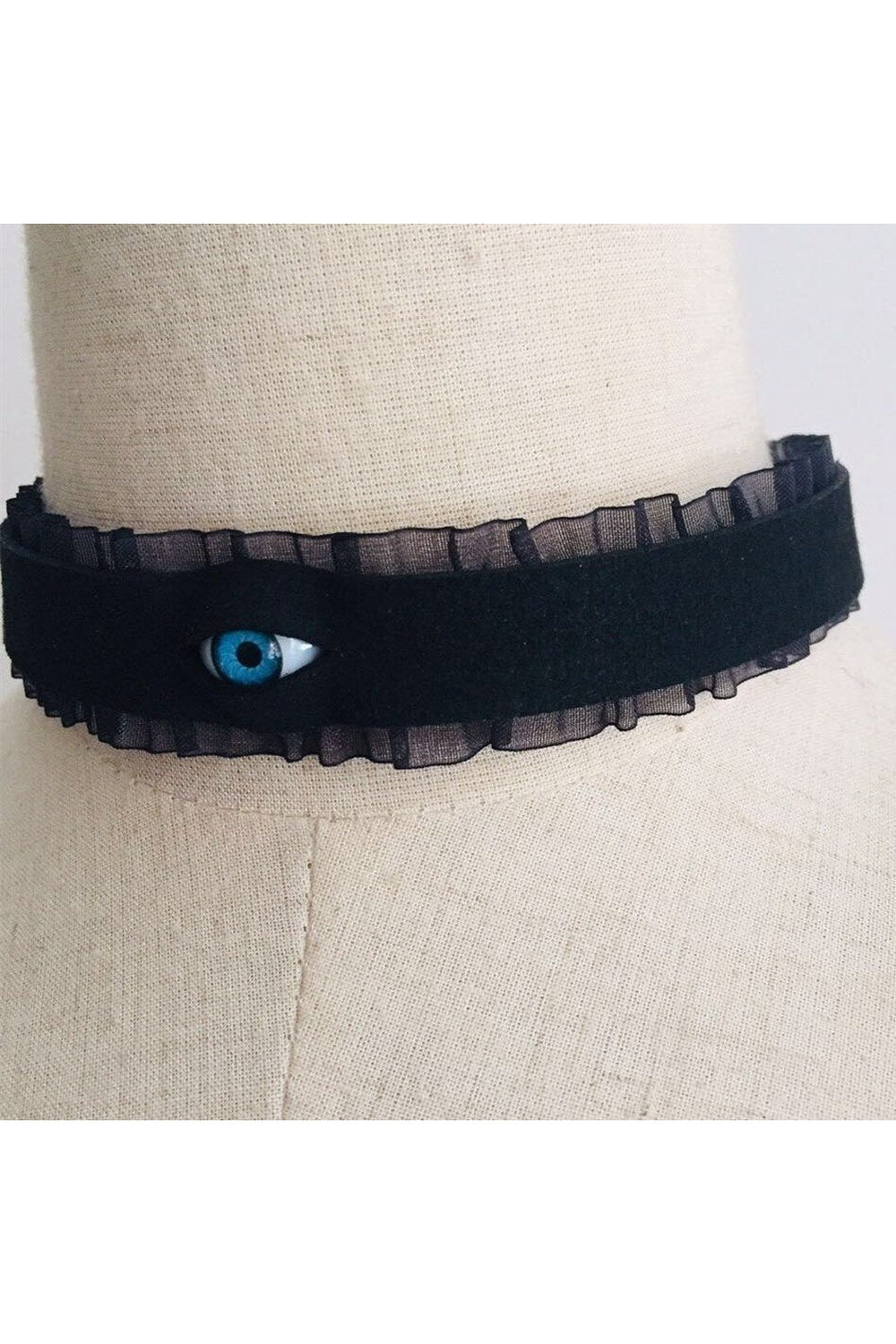 Goth Eyes Lace Choker