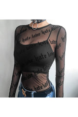 Goth Grunge Mesh T-Shirt