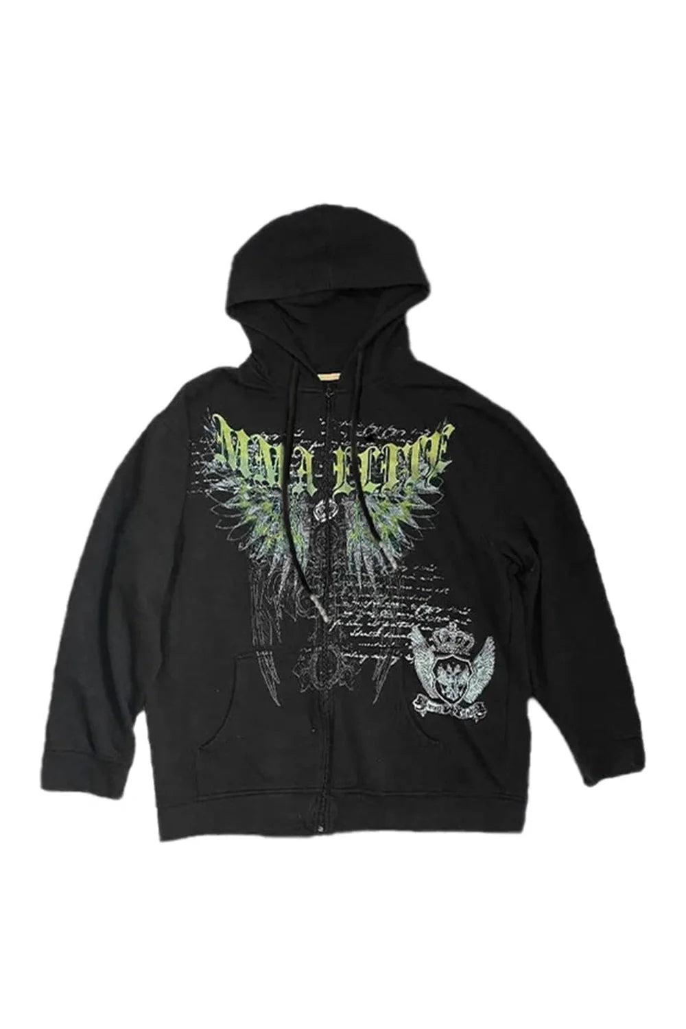 Fall Goth Grunge Zip Hoodie