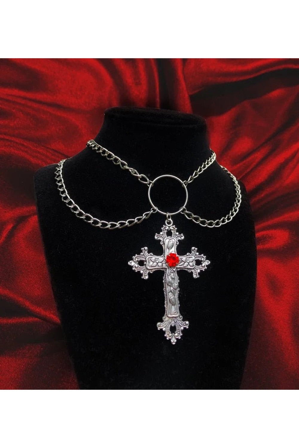 Goth Hyperbole Cross Necklace