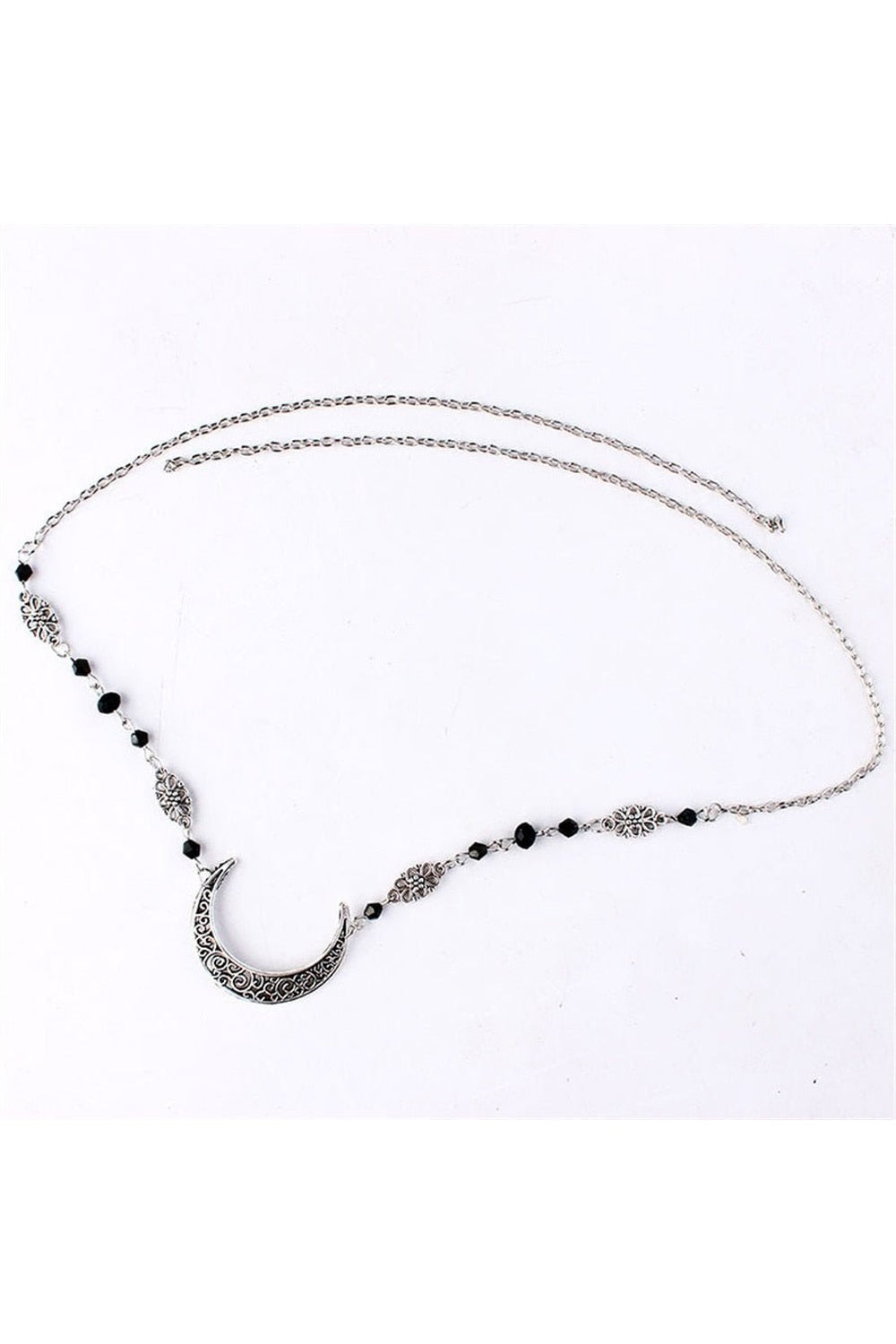 Goth Moon Pattern Head Chain