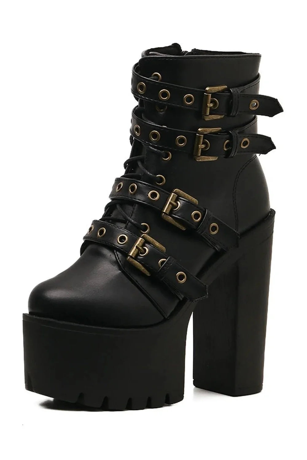 Goth Platform Round Toe Women's Boots