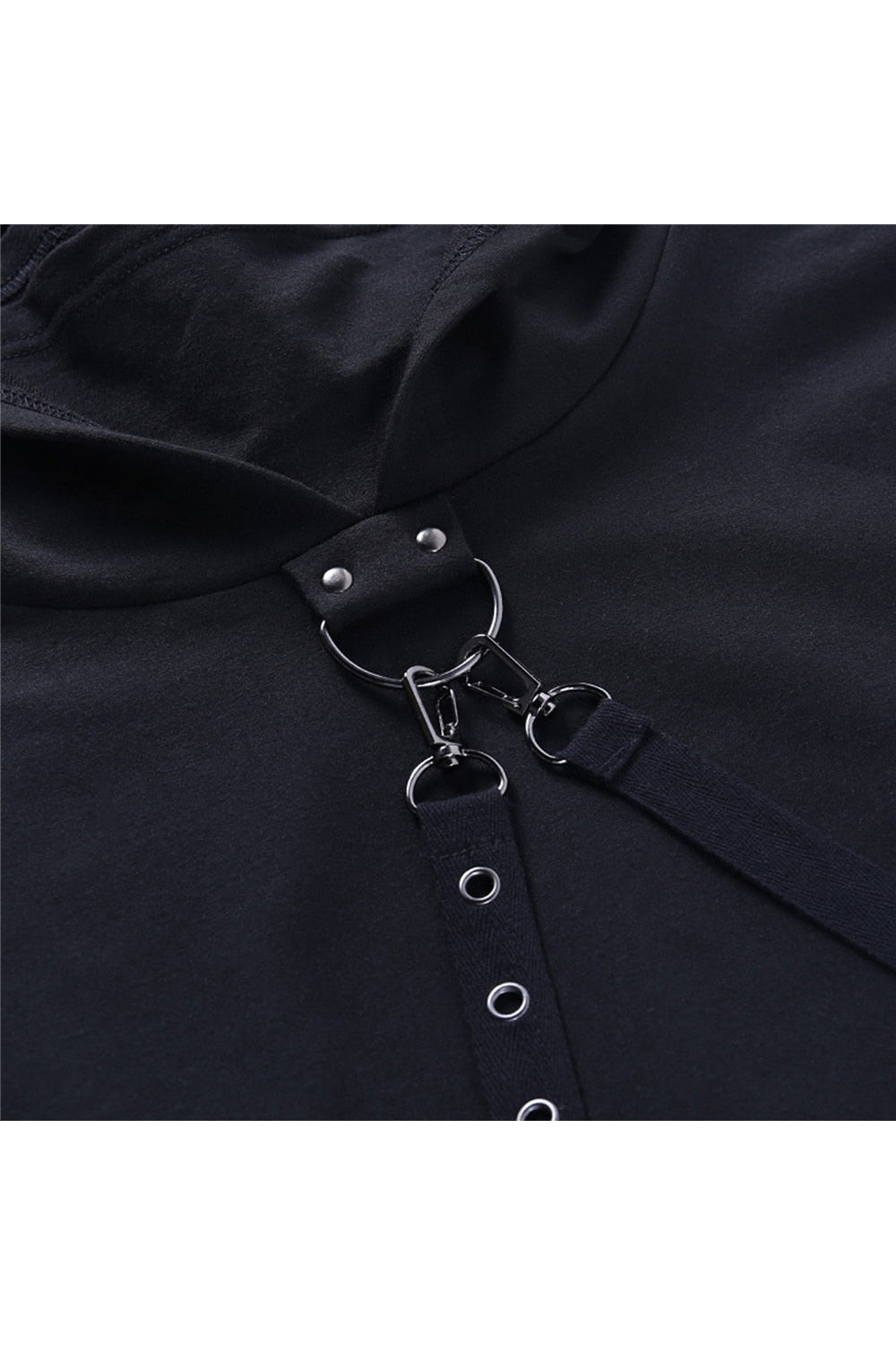 Gothic Punk Kapuzen-T-Shirt