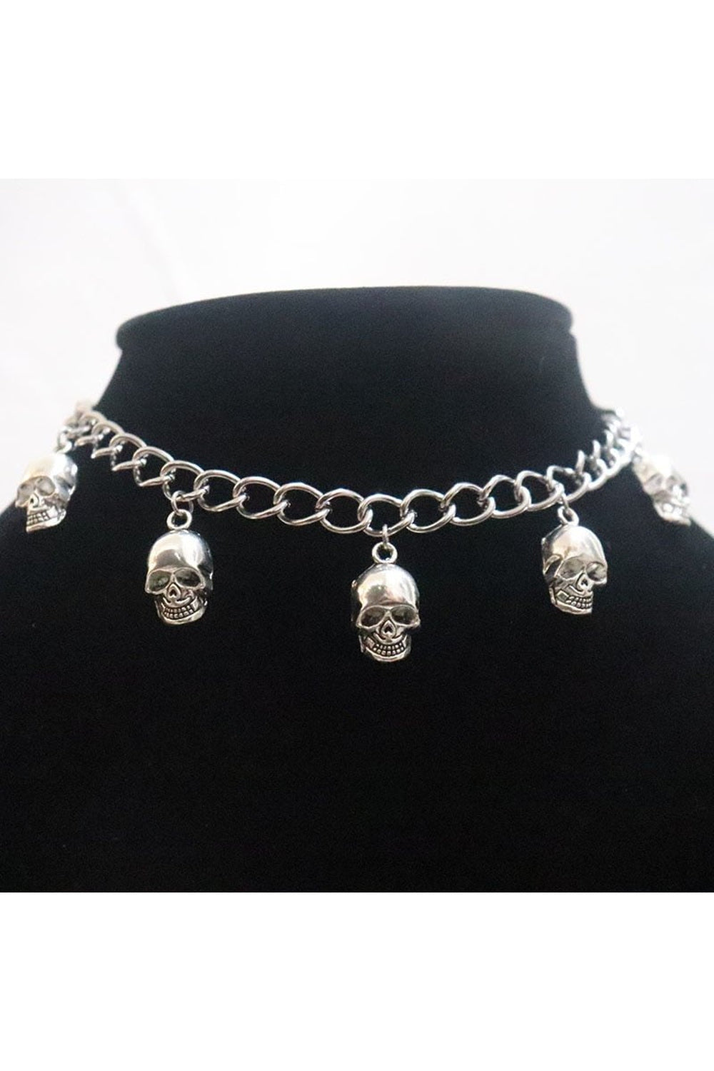 Goth Skull Metal Necklace