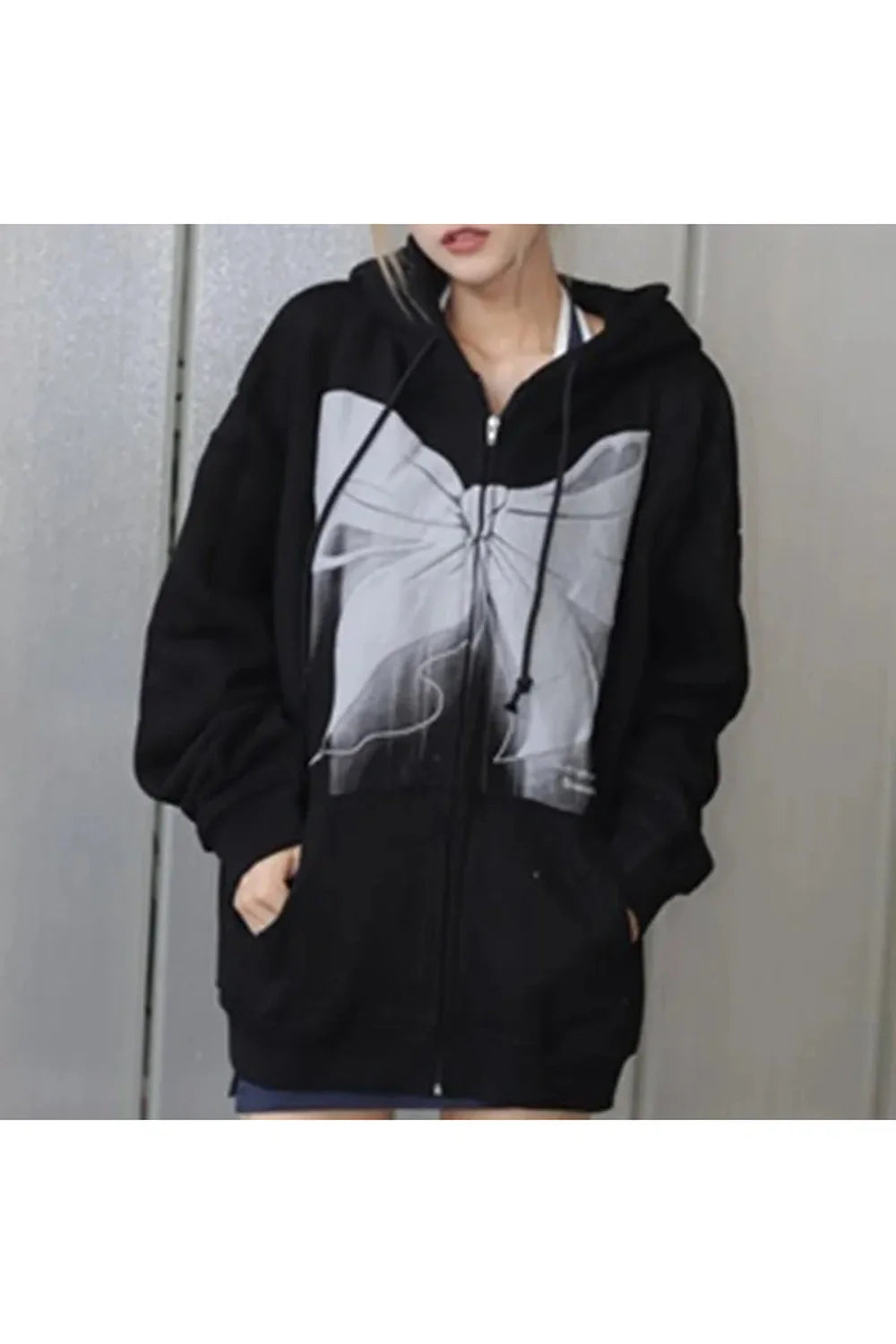 Fall Goth Vintage Oversized Hoodie