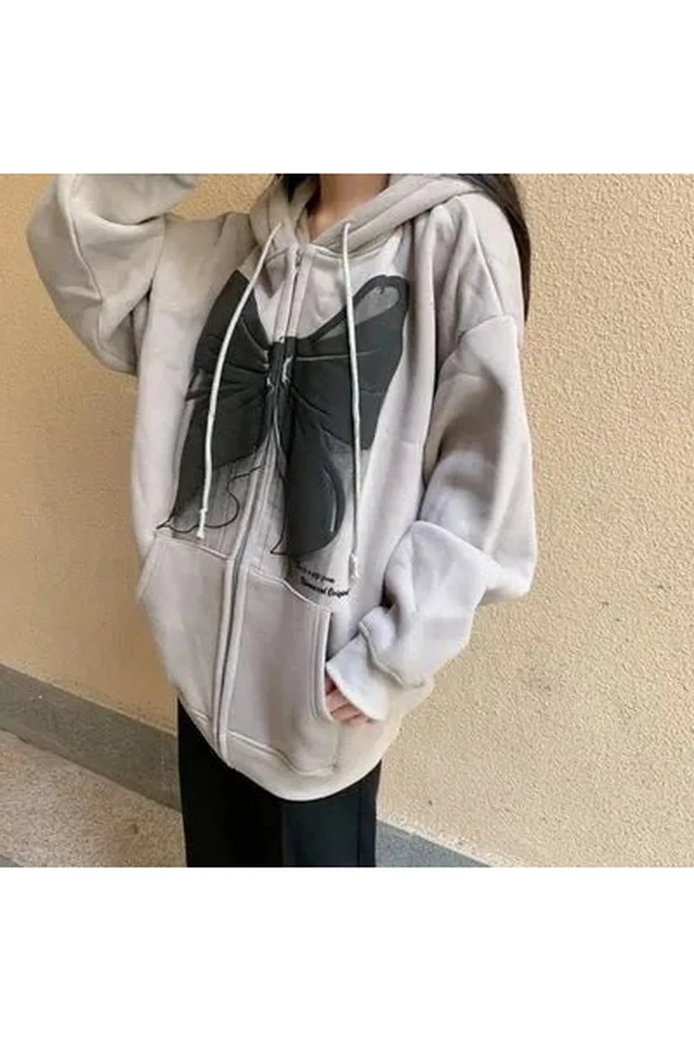 Fall Goth Vintage Oversized Hoodie