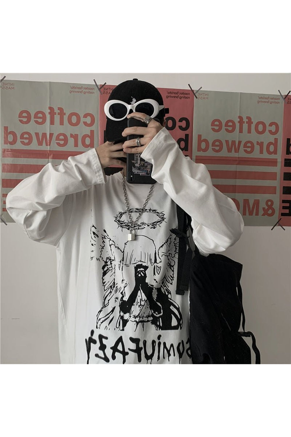Gothic Angel Langarm T-Shirt