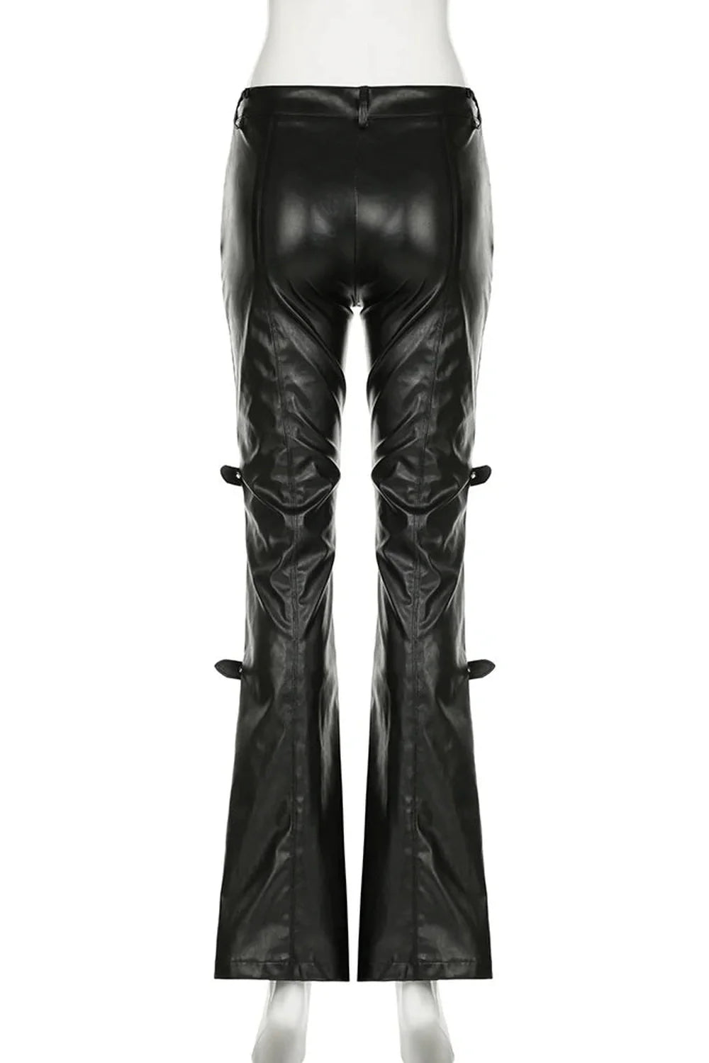 Gothic Buckle Flare Pants