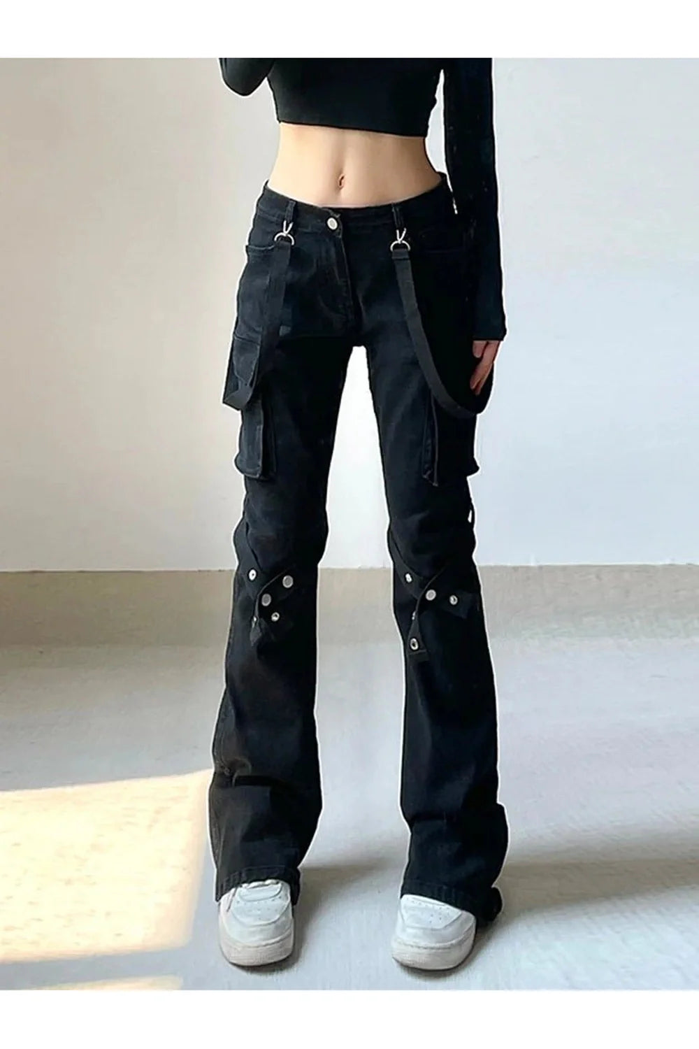 Gothic Buckle Leg Pants