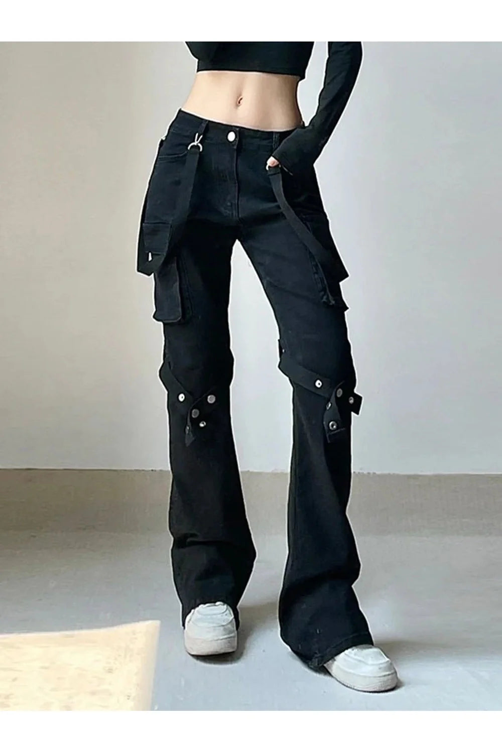 Gothic Buckle Leg Pants