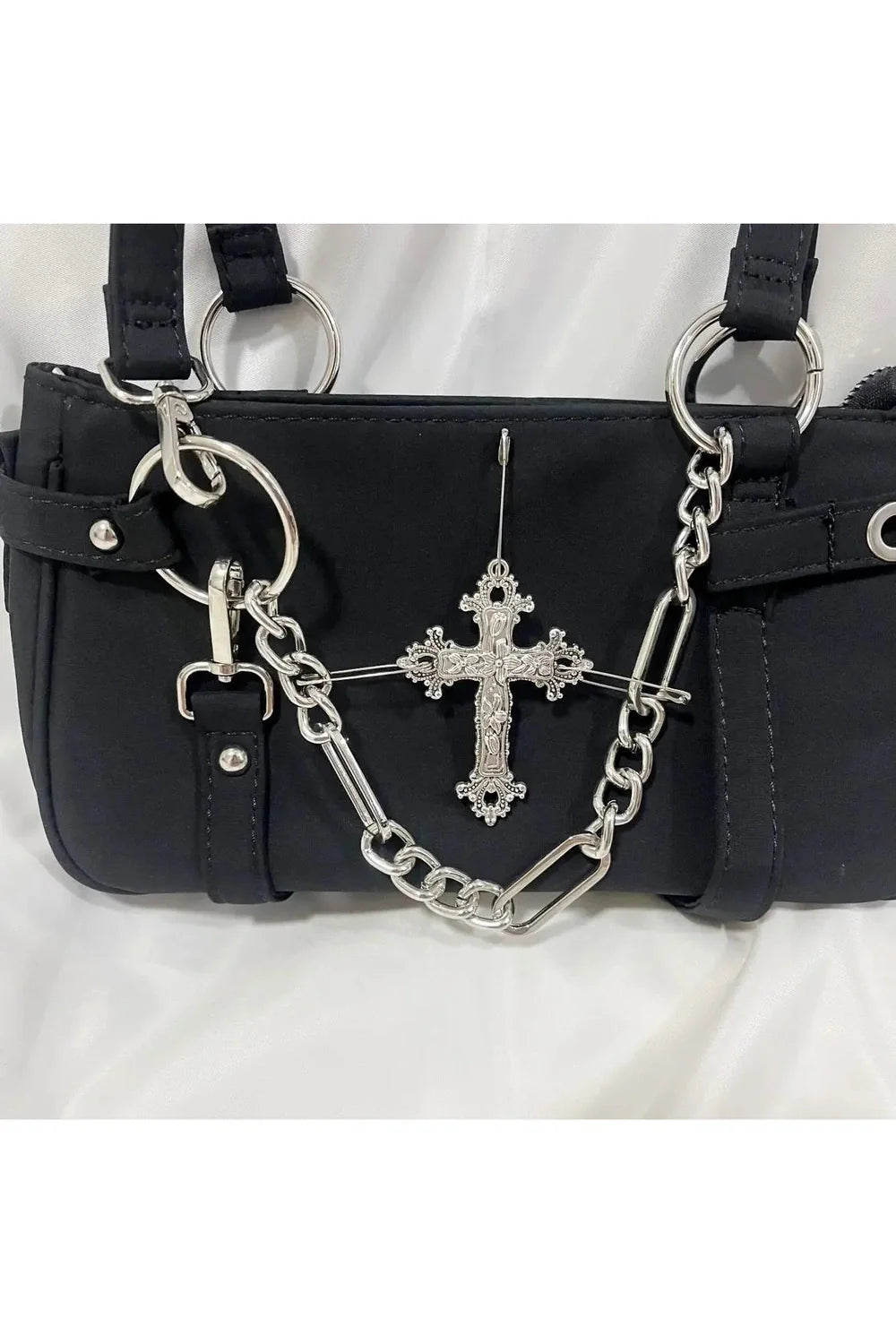 Gothic Cross Chain Shoulder Bag