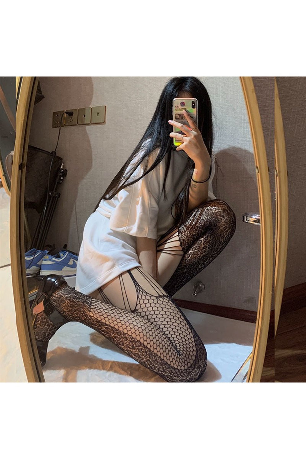 Gothic Grunge Dark Fishnet Tights