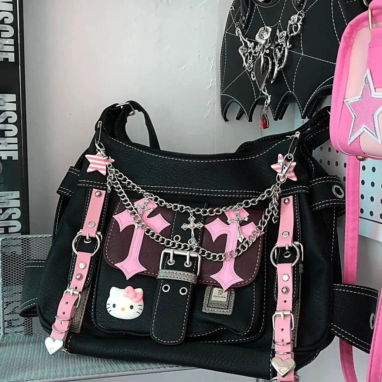 Gothic Kawaii Cross Chain Bag