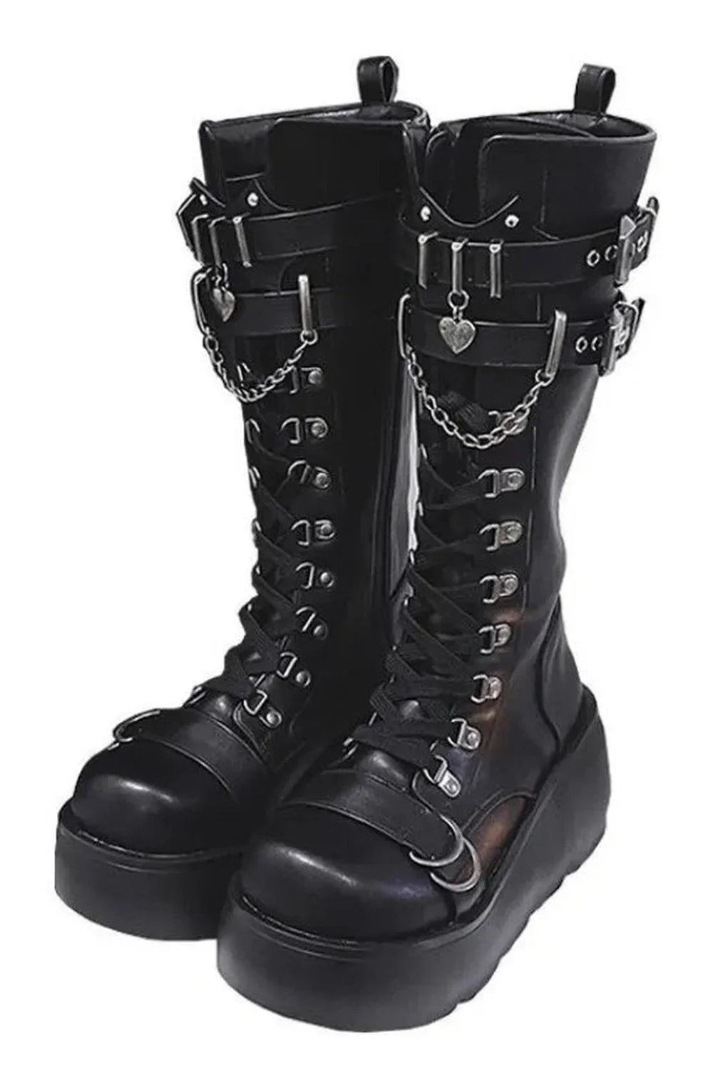 Gothic Lace-up Motorcycle Boots