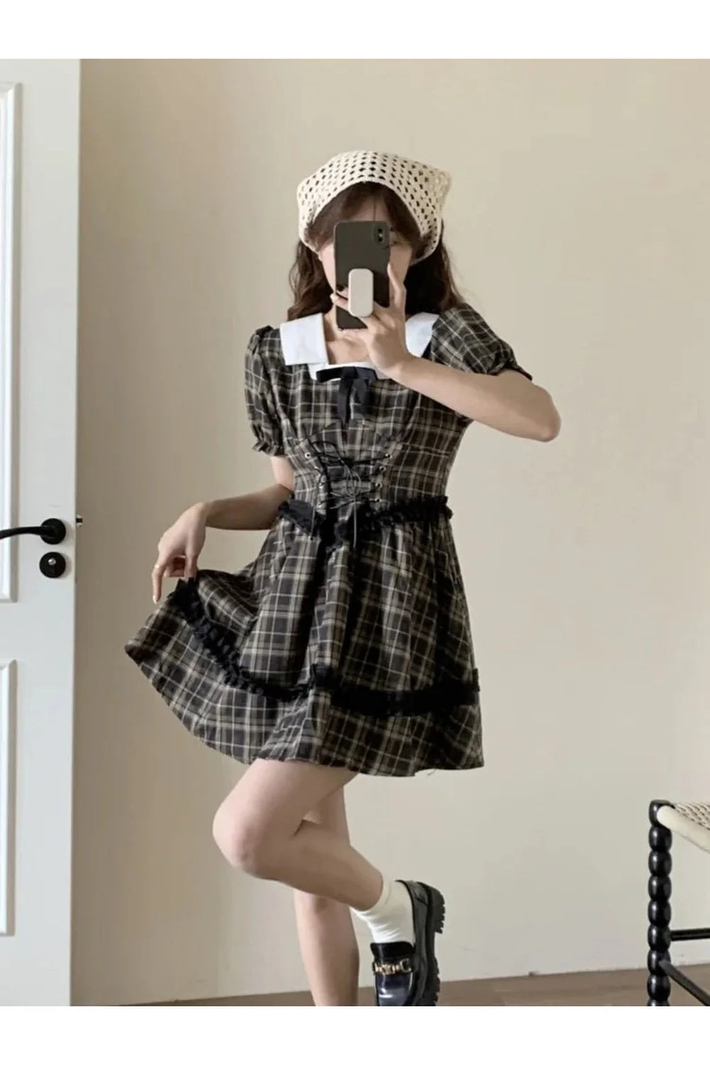 Gothic Lolita Plaid Dress