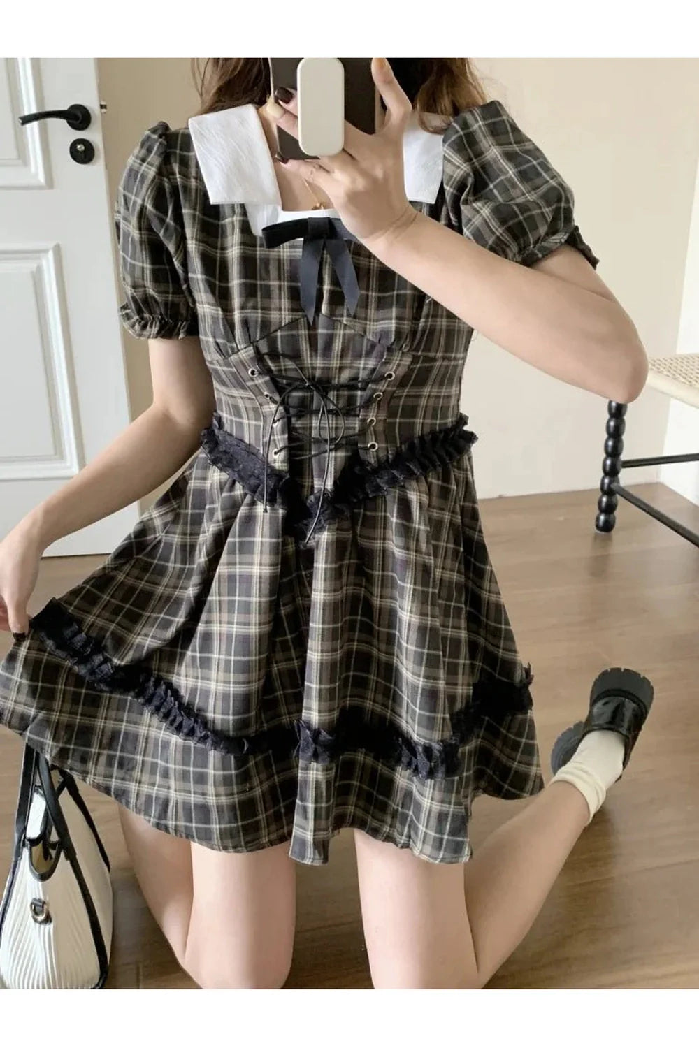 Gothic Lolita Plaid Dress