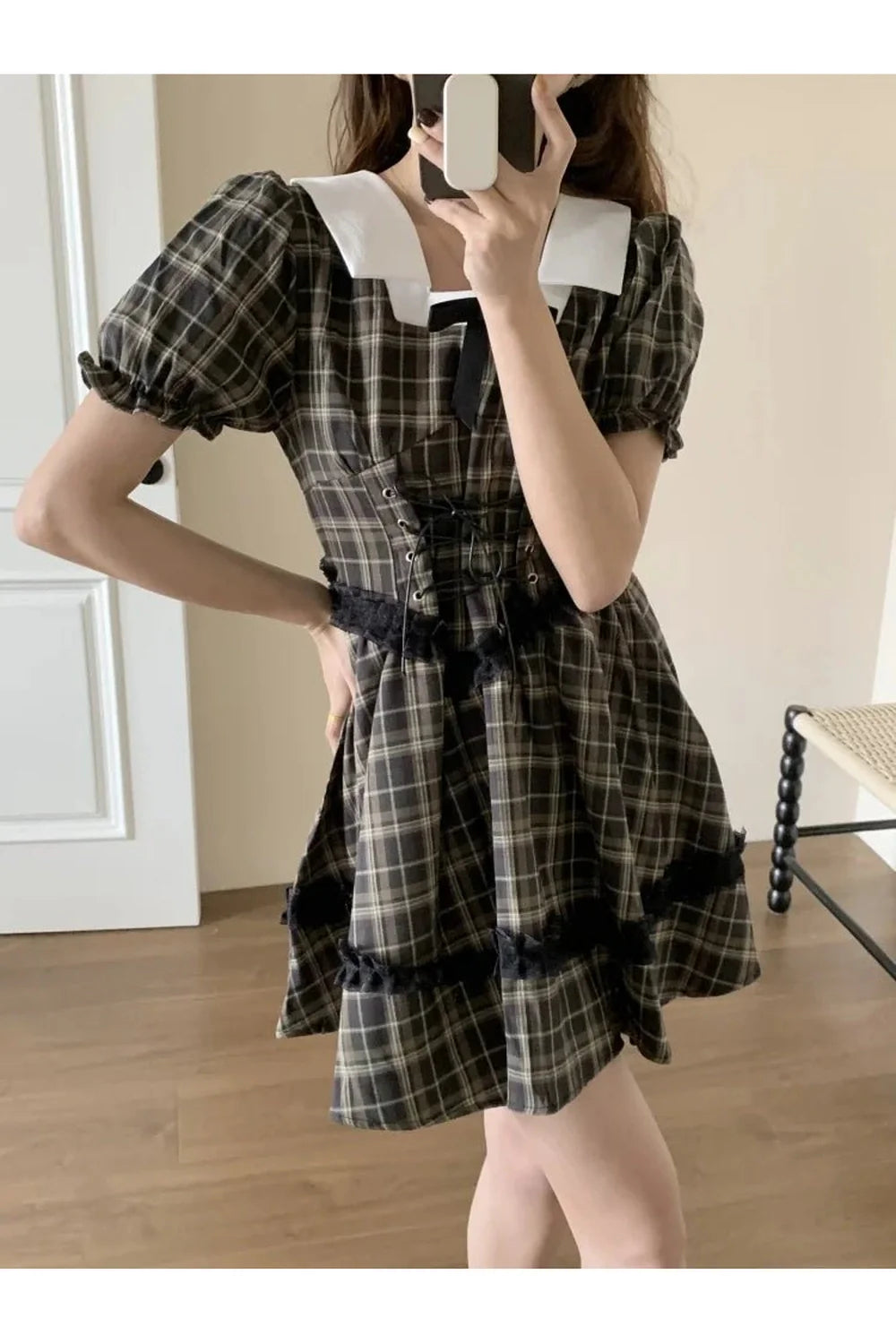 Gothic Lolita Plaid Dress