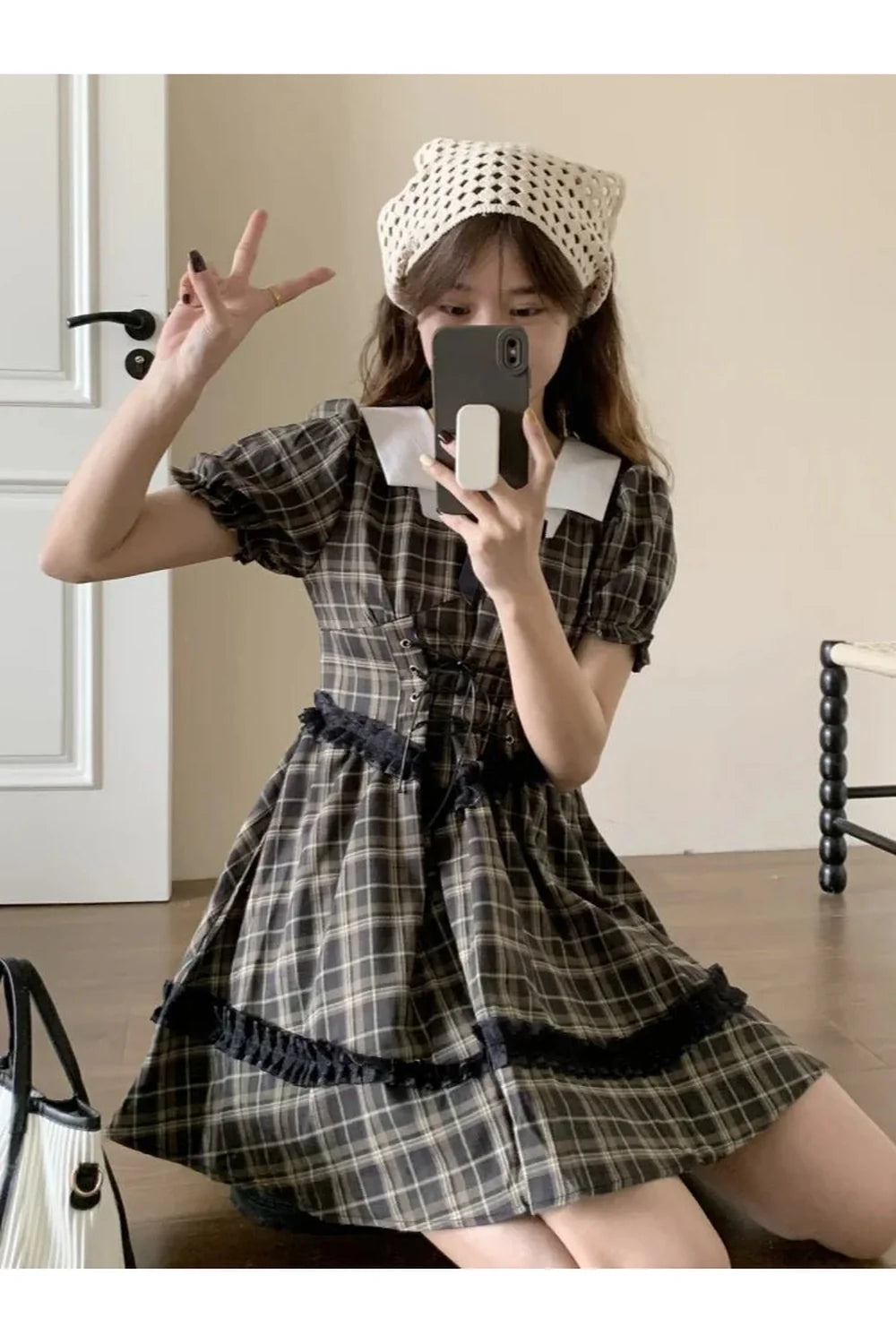 Gothic Lolita Plaid Dress