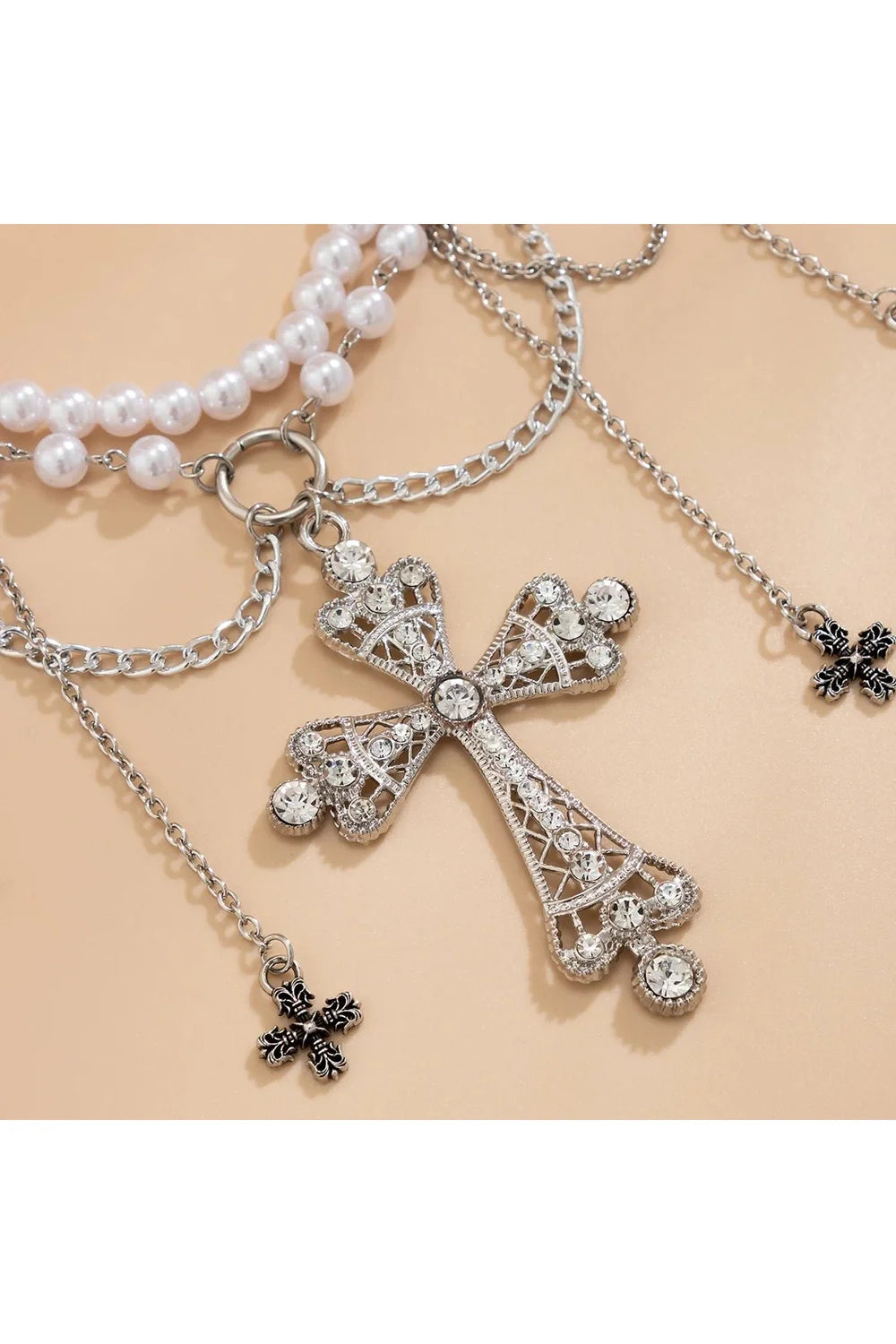 Gothic Pearl Beaded Belly Waist Chain