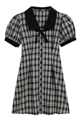 Gothic Plaid Peter Pan Dress