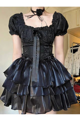 Gothic Princess Puff Sleeve Dress