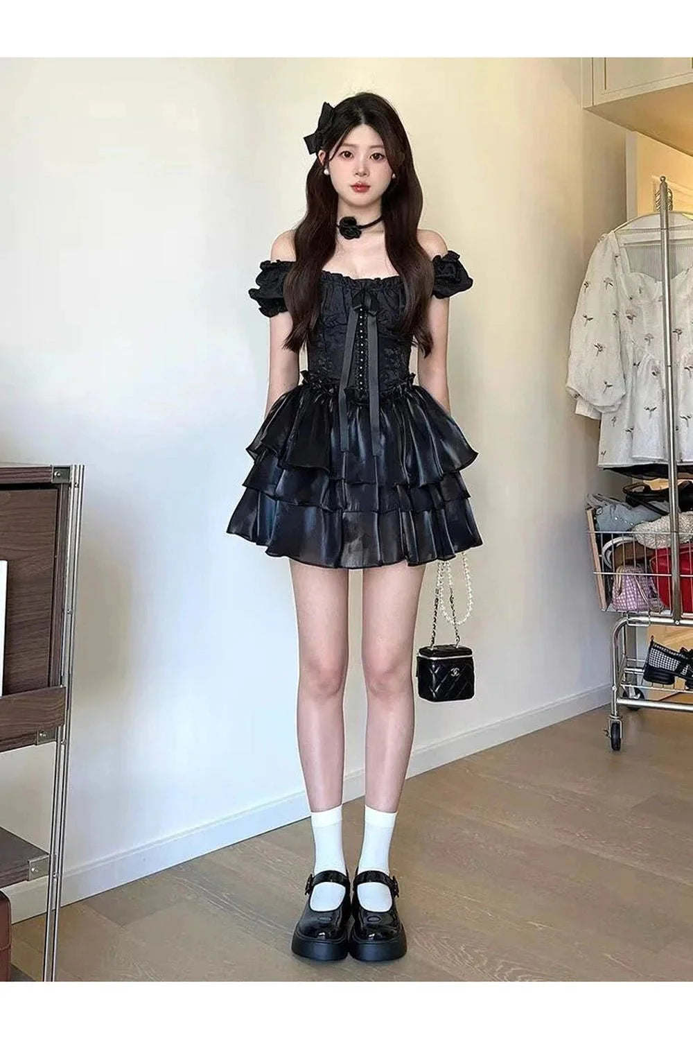 Gothic Princess Puff Sleeve Dress