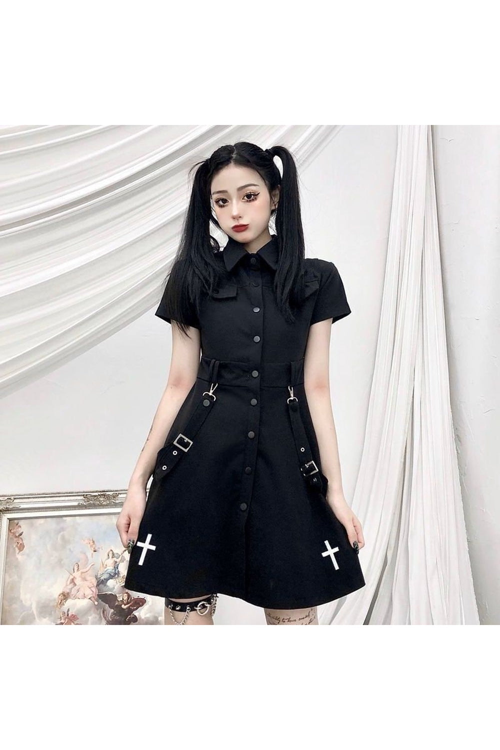 Gothic Punk Shirt Dress