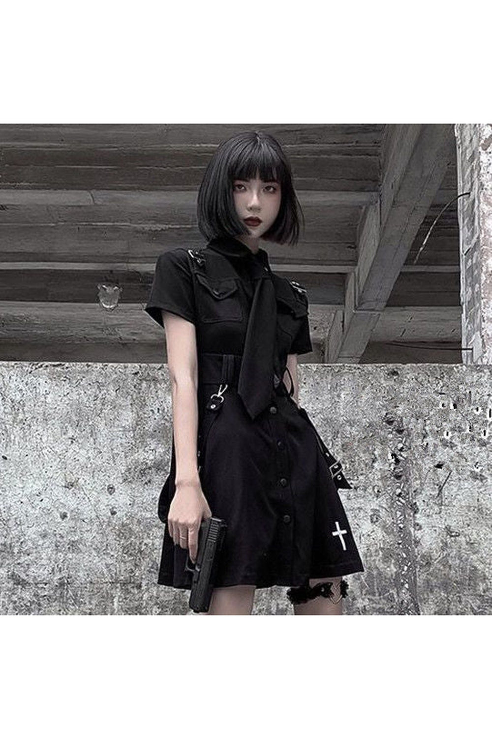 Gothic Punk Shirt Dress