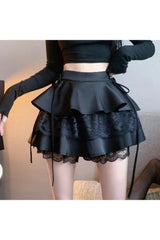 Gothic Ruffle Tiered Skirt