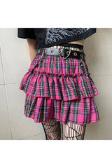 Gothic Ruffles Elastic Waist Skirts
