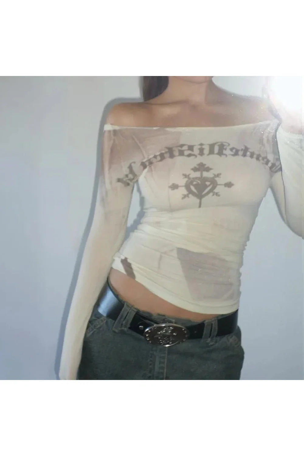 Gothic See-Through Graphic Tee