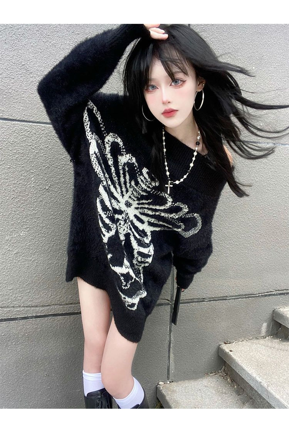 Gothic Skull Harajuku Pullover