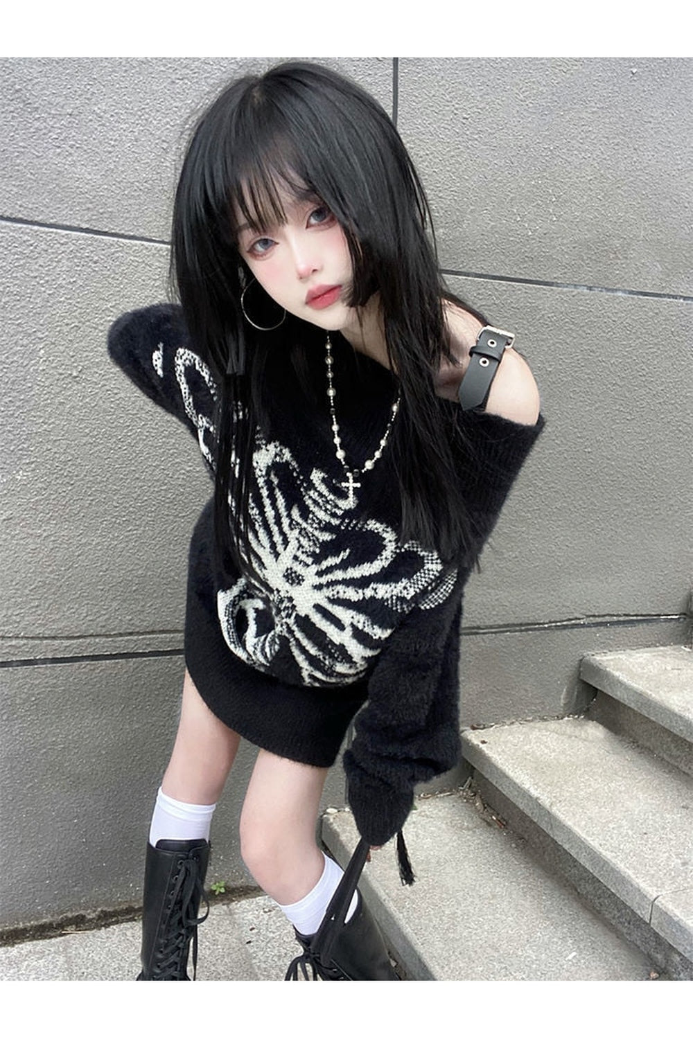 Gothic Skull Harajuku Pullover