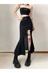 Gothic Slit Mermaid Skirt