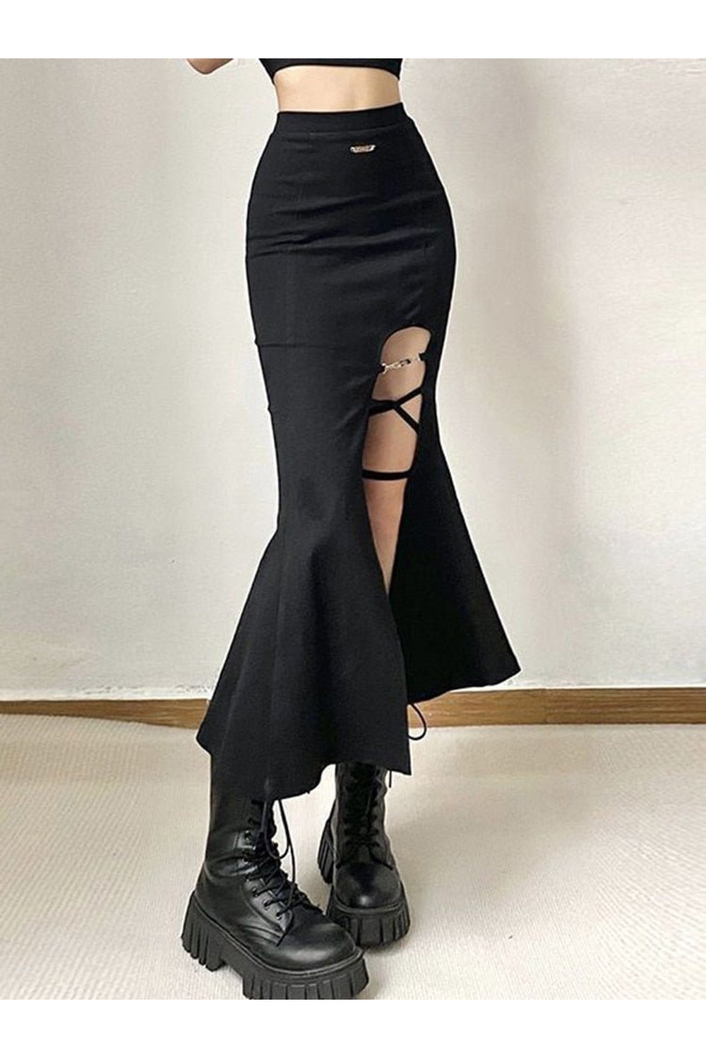 Gothic Slit Mermaid Skirt