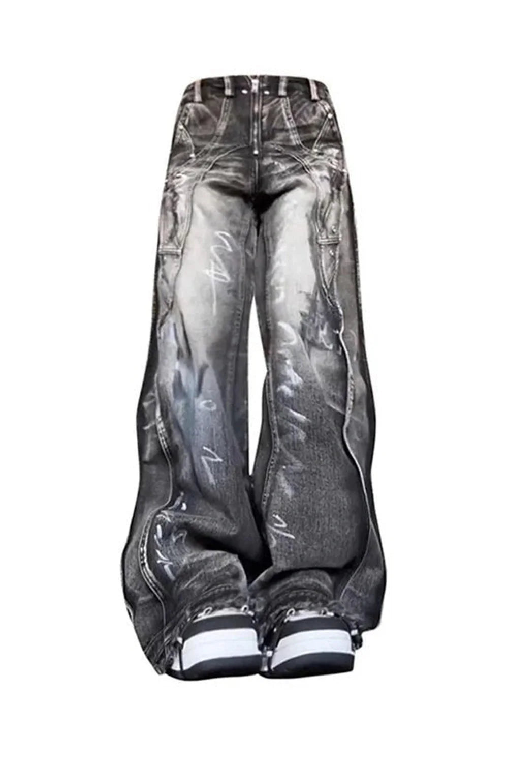 Fall Graffiti Baggy Jeans