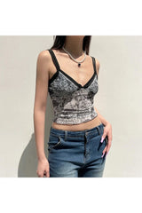 Graffiti Mesh Crop Top