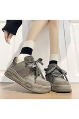 Gray Platform Sneakers