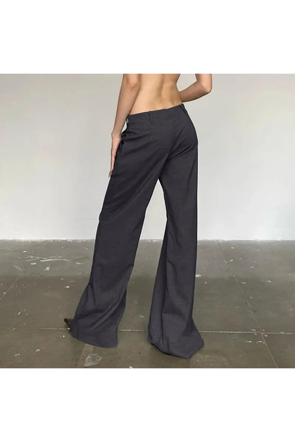 Gray Vintage Flared Pants