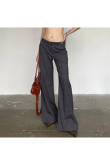 Gray Vintage Flared Pants