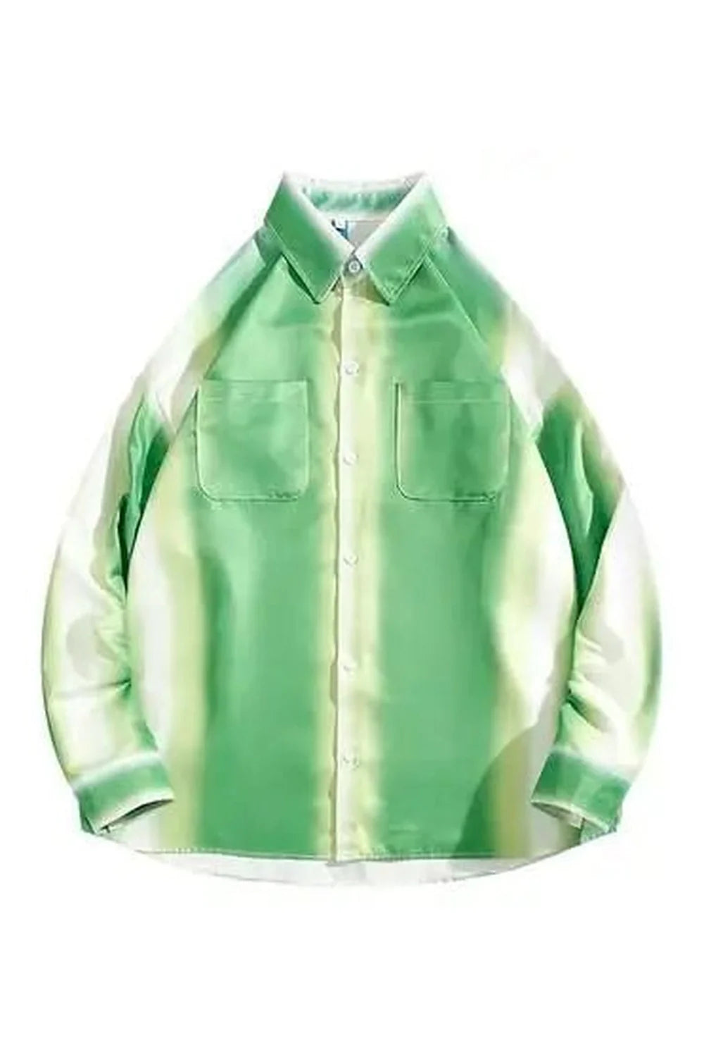 Green Ombre Button-Up Shirt