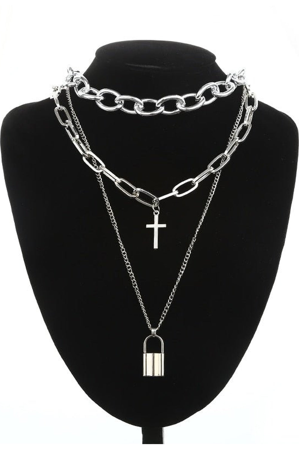 Grunge Aesthetic Cross Necklace