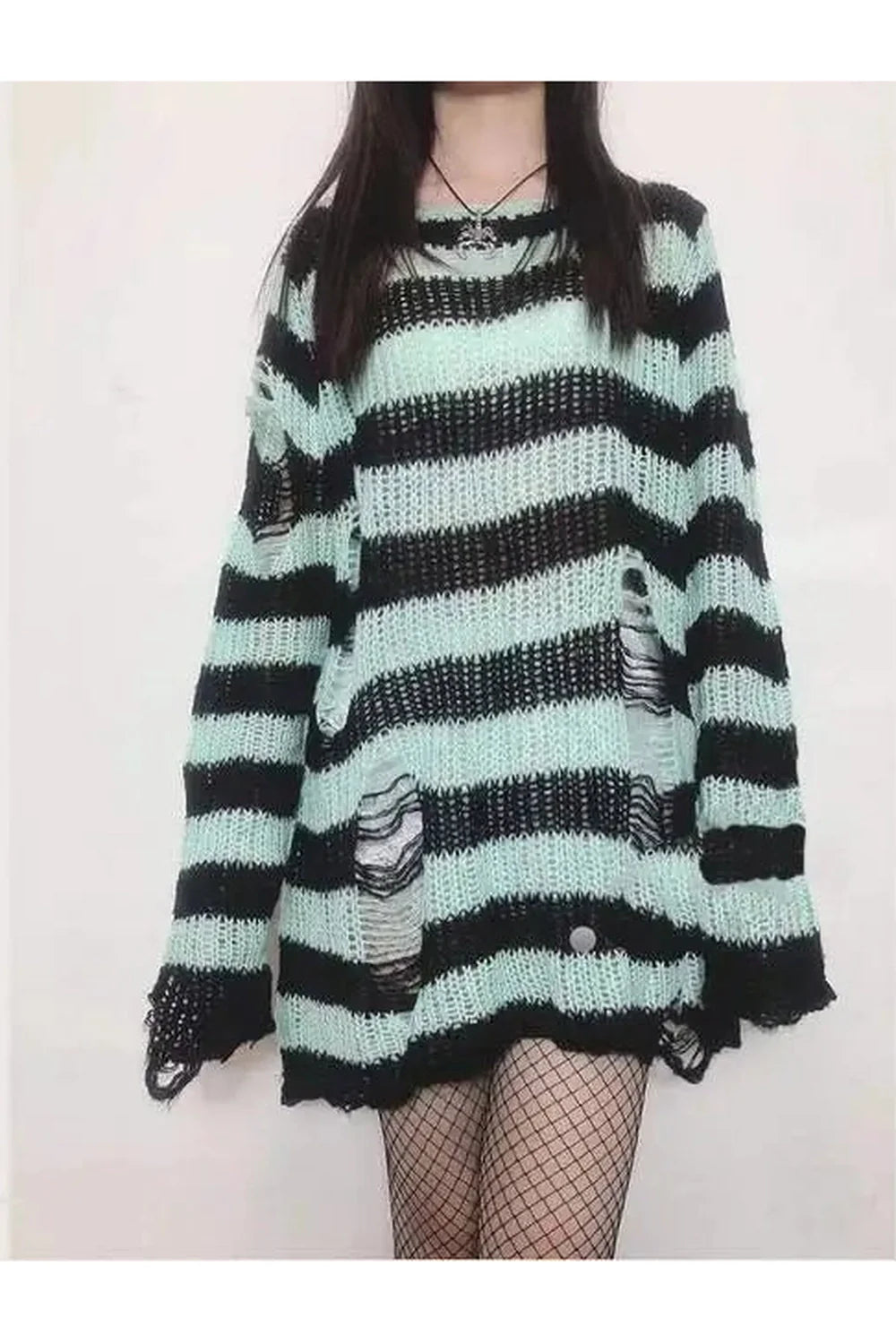 Grunge Candy Striped Sweater