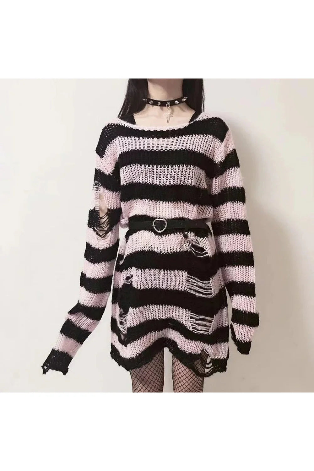 Grunge Candy Striped Sweater