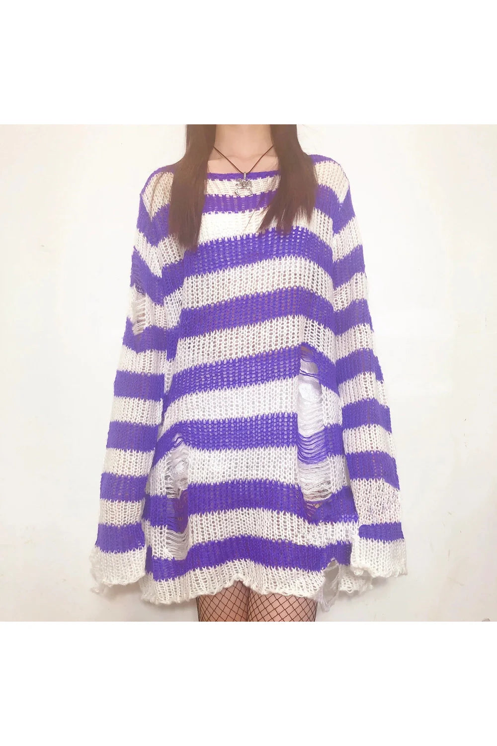 Grunge Candy Striped Sweater