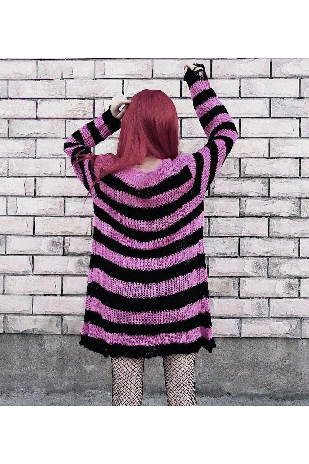 Grunge Candy Striped Sweater