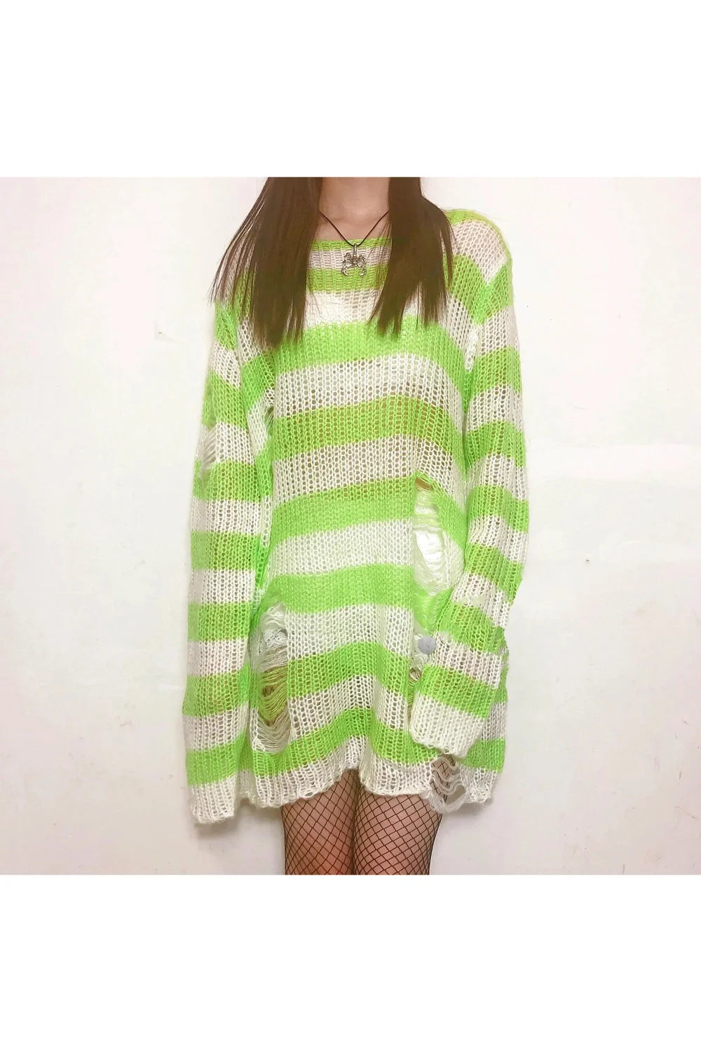 Grunge Candy Striped Sweater