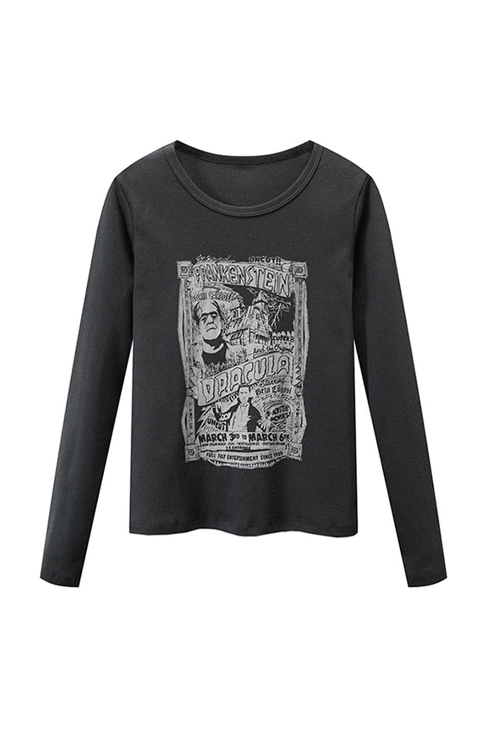 Grunge Cotton Long Sleeve T-shirt