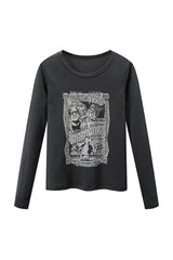 Grunge Cotton Long Sleeve T-shirt