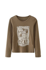 Grunge Cotton Long Sleeve T-shirt